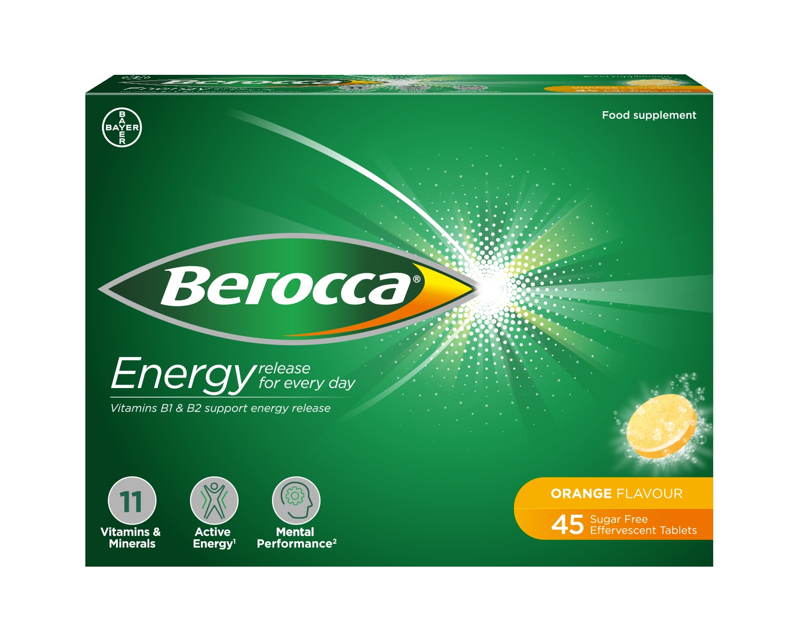 Berocca Orange Effervescent Tablets